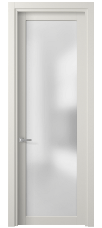 Межкомнатная дверь Planum 2102 ПЭТ белоснежный Сатинированное стекло Цена 31699 ₽ | Volhovec