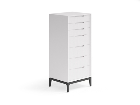 Мебель Комод Velvet 7 ящиков. Цвет Матовый пудровый белый. Материал Гладкая эмаль. Коллекция Комод Velvet 7 ящиков. Картинка.