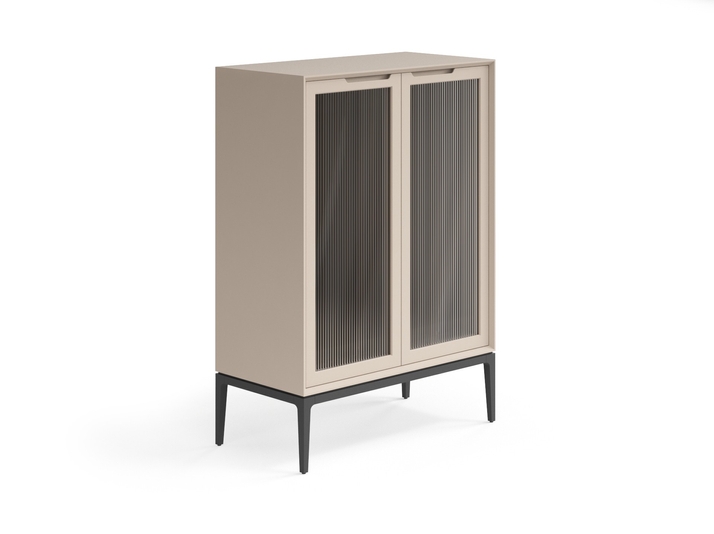 Мебель Витрина Velvet. Цвет Матовый бисквитный. Материал Гладкая эмаль. Коллекция Витрина Velvet. Картинка.