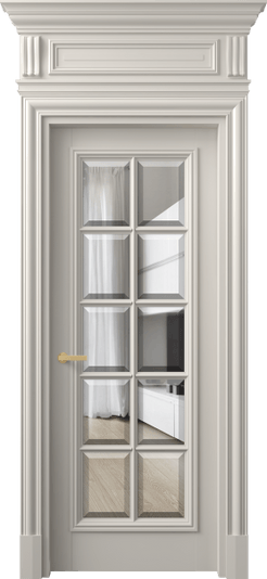 Дверь межкомнатная 7310 БОС ПРОЗ Ф. Цвет Бук облачный серый. Материал Массив бука эмаль. Коллекция Antique. Картинка.