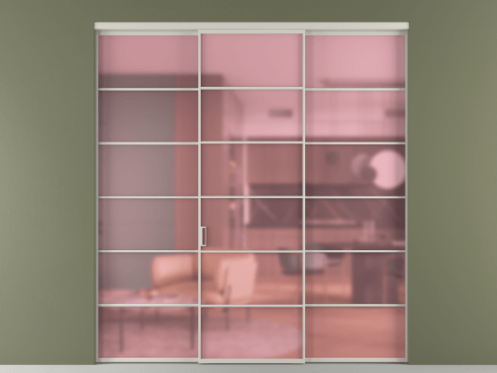 Алюминевая перегородка vn1+2_04_ Алюминий тёплый серый Сатинированное розовое стекло, триплекс, 6мм. Цвет Алюминий тёплый серый. Материал Алюминий в эмали. Коллекция Перегородка Формато внутри проёма 3 створки. Фото. Алюминевая перегородка vn1+2_04_ Алюминий тёплый серый Сатинированное розовое стекло, триплекс, 6мм. Цвет Алюминий тёплый серый. Материал Алюминий в эмали. Коллекция Перегородка Формато внутри проёма 3 створки. Картинка.