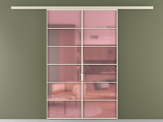 Перегородка Формато вдоль стены 2 створки