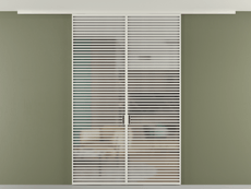 Перегородка Formato вдоль стены на потолок 2 створки