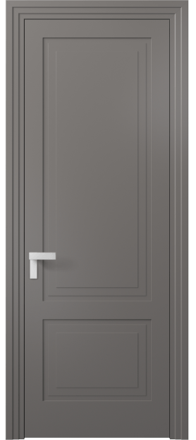Дверь межкомнатная 8351 МКЛС. Цвет Матовый классический серый. Материал Гладкая эмаль. Коллекция Рокка. Картинка.